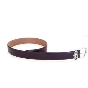 Brighton Womens Leather Belt Size‎ 30 Chocolate Brown Artsy Buckle Boho B10618